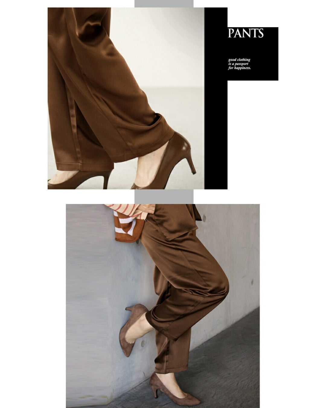 オトナ OTONA 大人の品格 ツヤパンツ （ブラウン） ブラウン