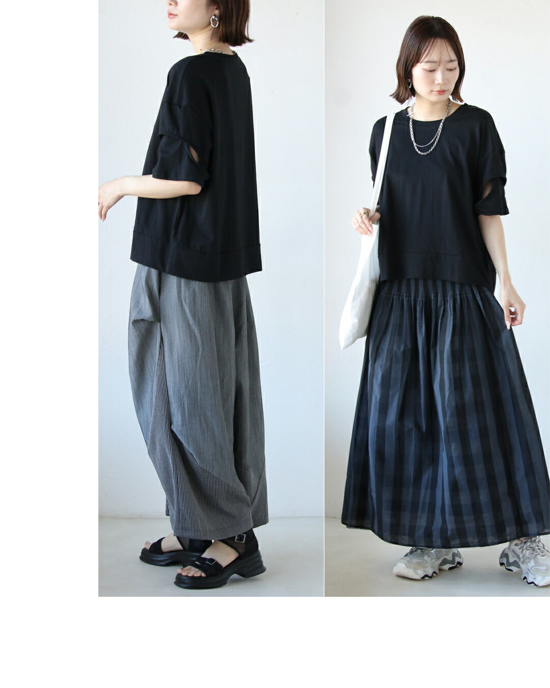 オトナ OTONA ただのTシャツにならないちょうどいい肌見せで抜け感つくる。 （ブラック） ブラック
