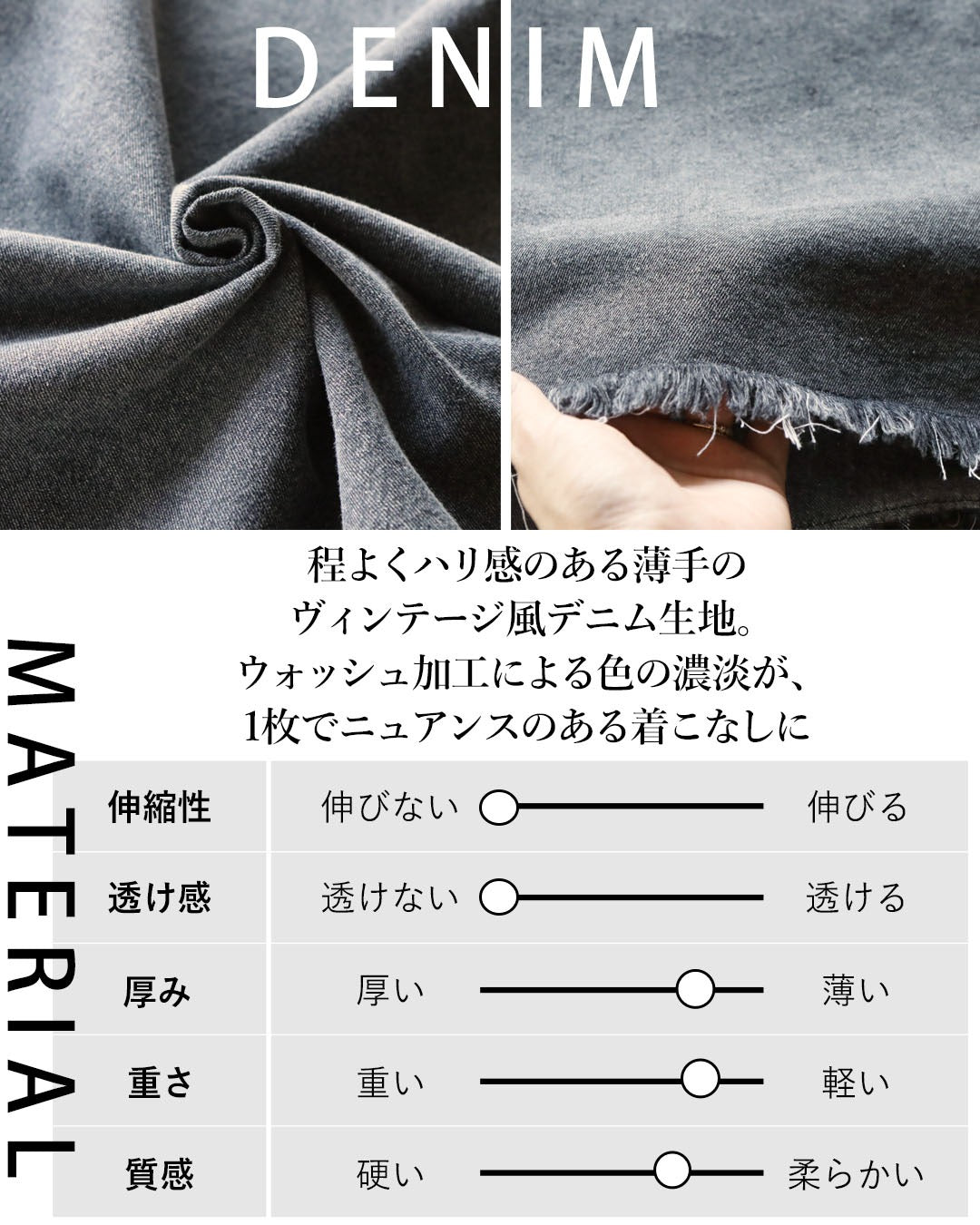 オトナ OTONA 抜け感とこなれ感が手に入る。デニムトップス （ブラック） ブラック
