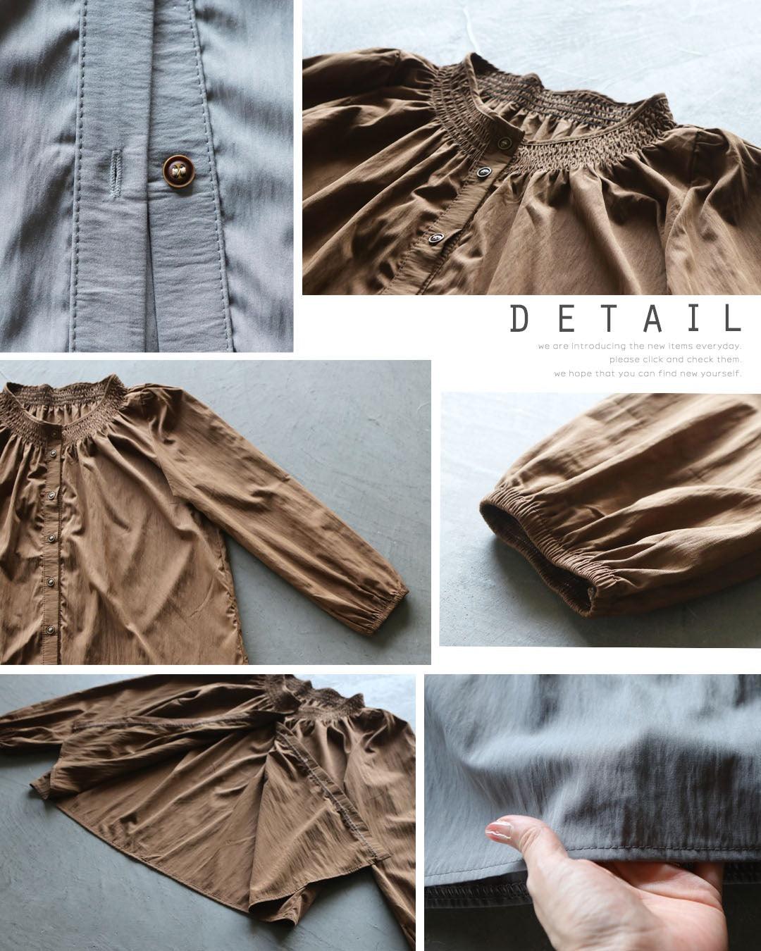 オトナ OTONA 大人に似合う甘さをひとさじ ネックギャザーブラウス （グレー） グレー