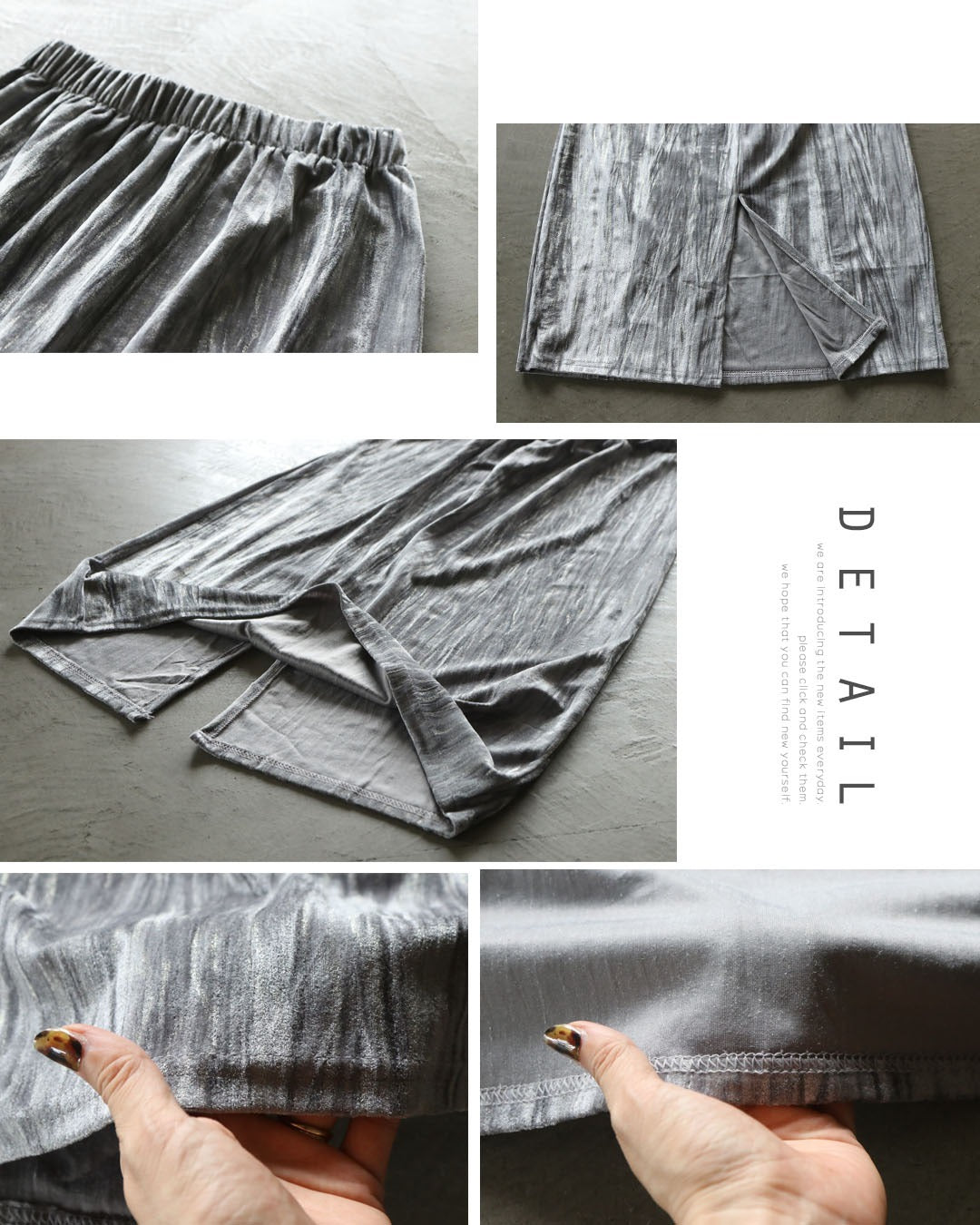 オトナ OTONA モードにキラめきを纏う 大人のベロアスカート （ブラック） ブラック