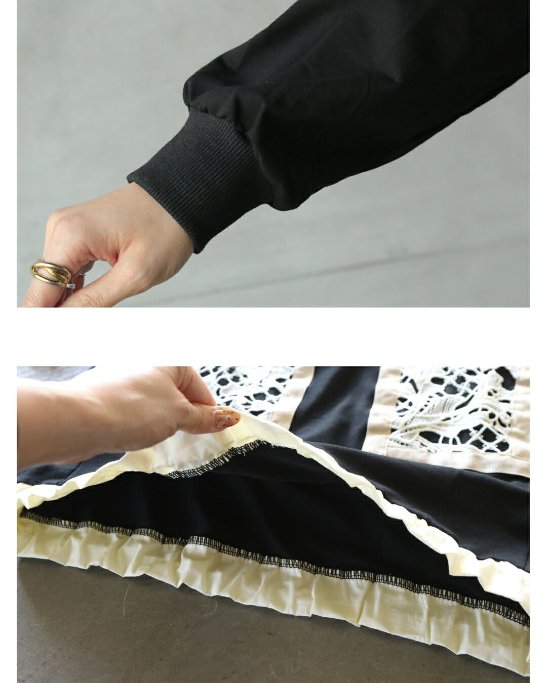 オトナ OTONA シックで大人可愛いレースデザイントップス （ブラック） ブラック