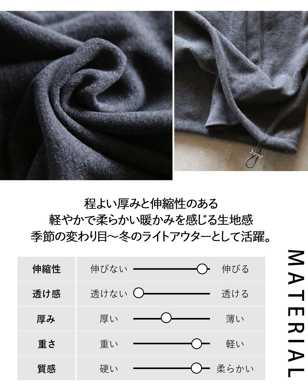 オトナ OTONA モードに大人可愛い軽やかフリル袖アウター （チャコールグレー） チャコールグレー