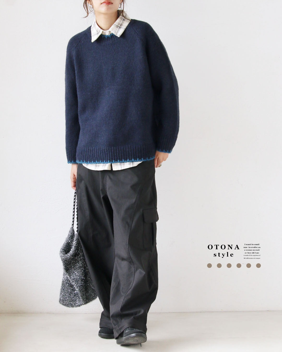 オトナ OTONA いつものカーゴがこなれ顔スカーフ付きカーゴパンツ （ブラック） ブラック