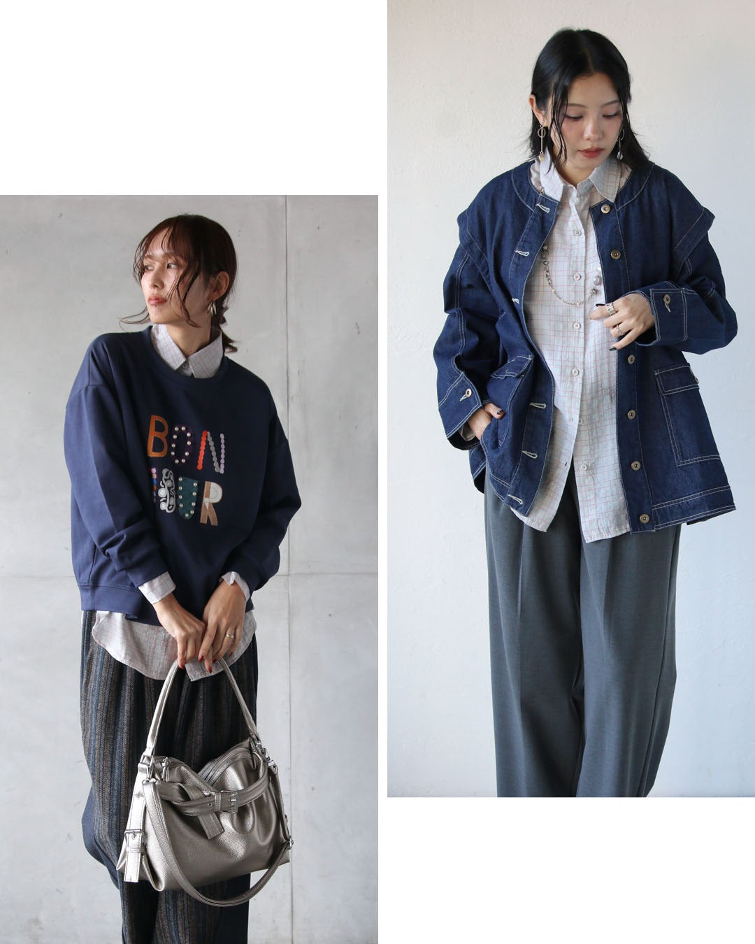 オトナ OTONA 今っぽくこなれ見え グリッドチェック柄シアーシャツ （ライトグレー） ライトグレー