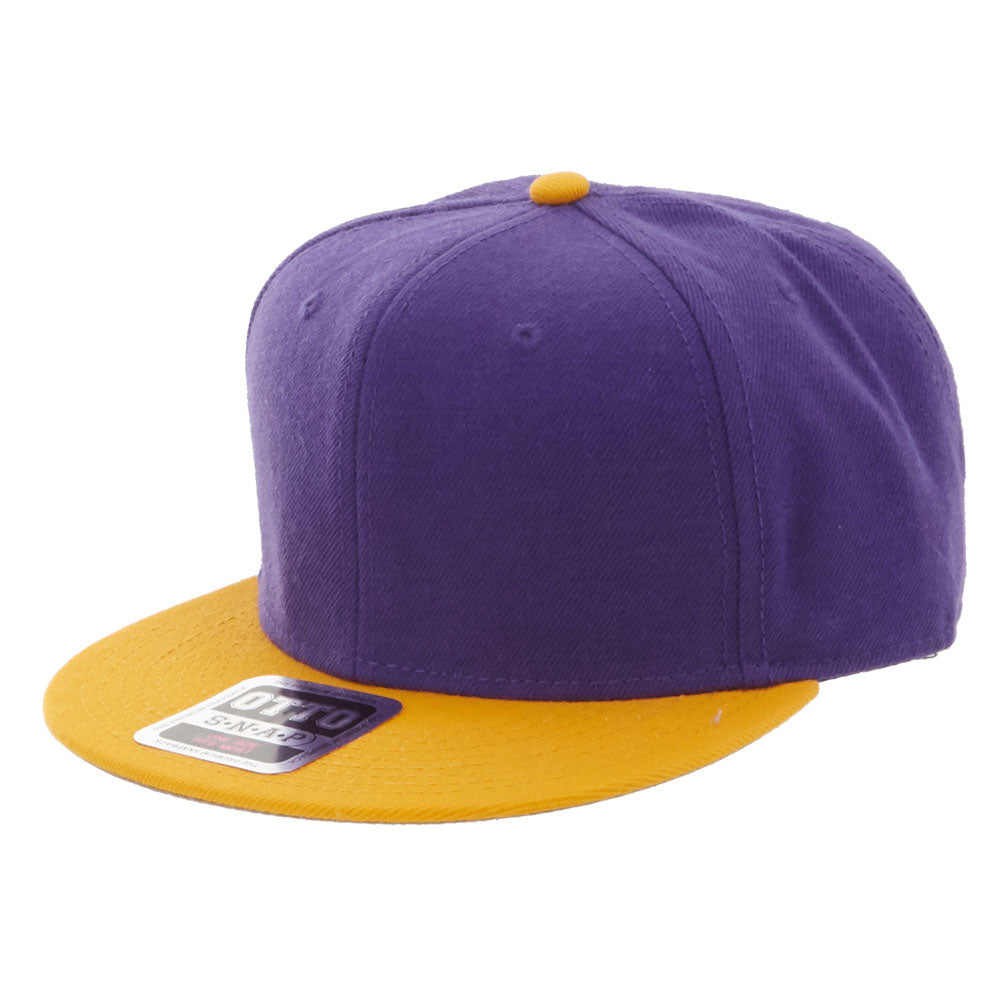 オット キャップ OTTO CAP #125-978 Wool Blend Flat Visor Snapback （4.ゴールド(つば)xPU） 4.ゴールド(つば)xPU