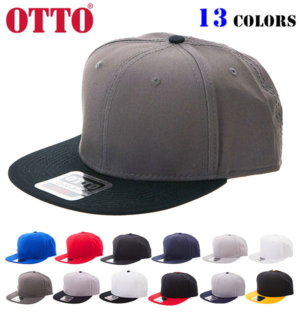 オット キャップ OTTO CAP #125-1038 Cotton Twill Round Flat Visor （1.ブルー） 1.ブルー