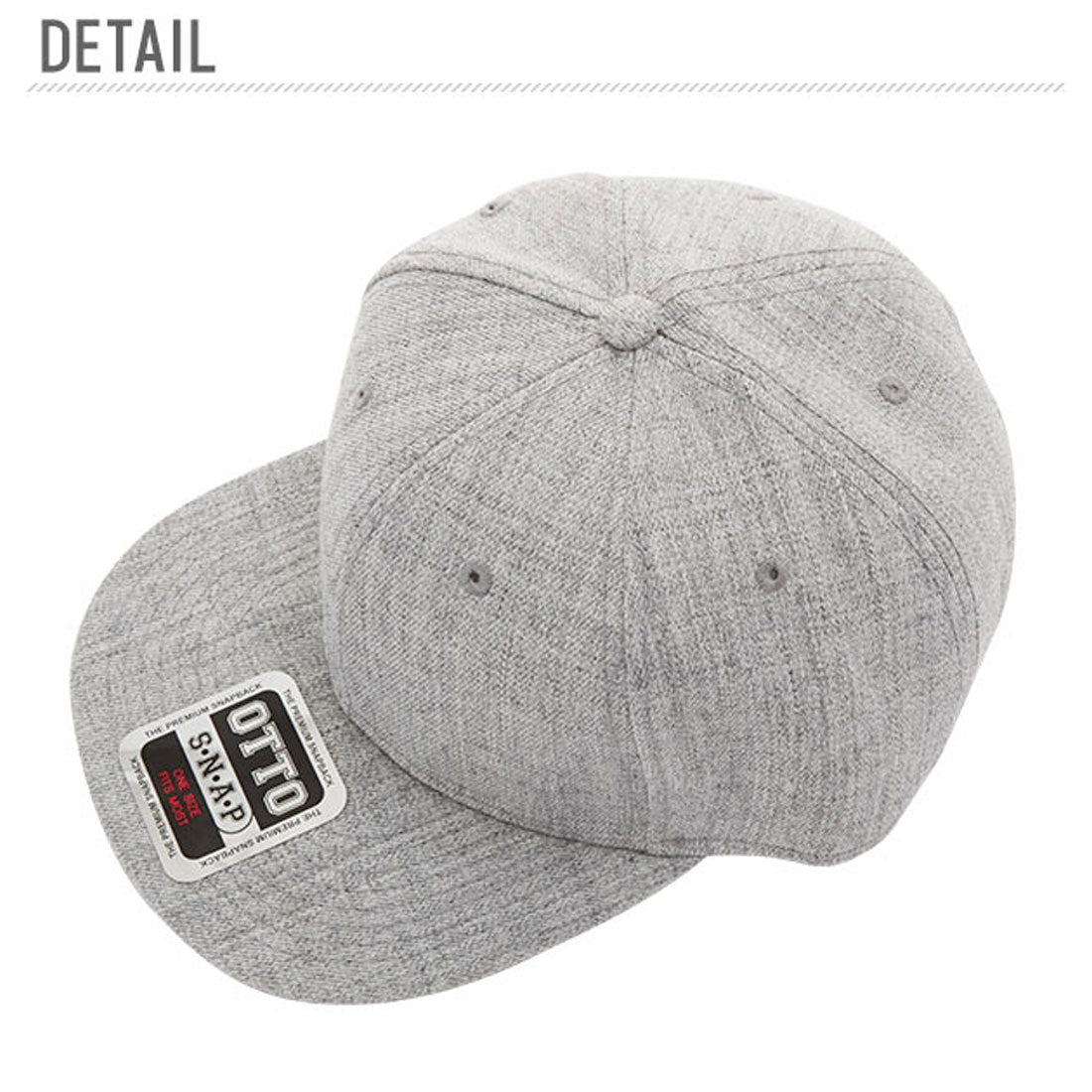 オット キャップ OTTO CAP #1054 Heather Wool Blend Twill Flat Visor （1.HeatherGray） 1.HeatherGray