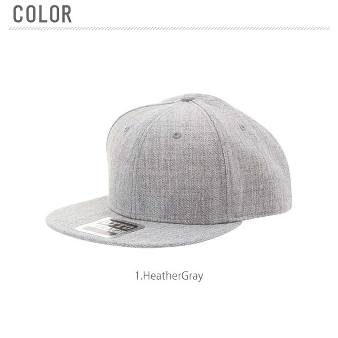 オット キャップ OTTO CAP #1054 Heather Wool Blend Twill Flat Visor （1.HeatherGray） 1.HeatherGray