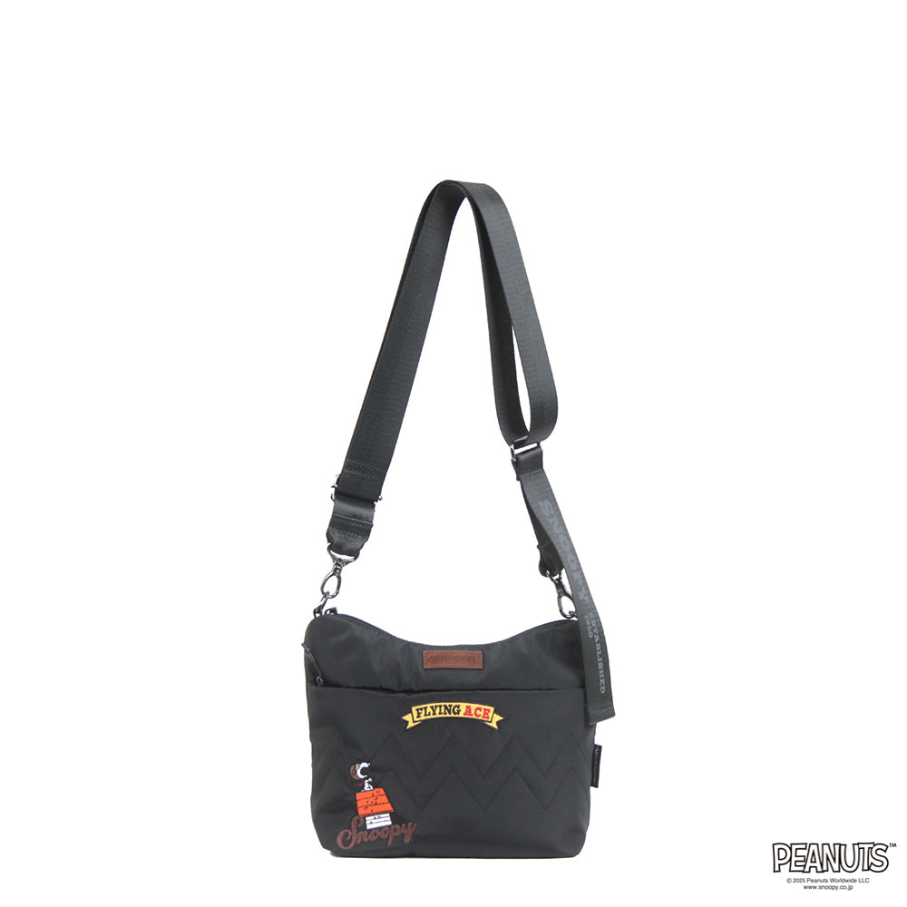 アウトドアプロダクツ OUTDOOR PRODUCTS アウトドアプロダクツ OUTDOORPRODUCTSPEANUTSコレクション スヌーピー ミニショルダー （クロ） クロ