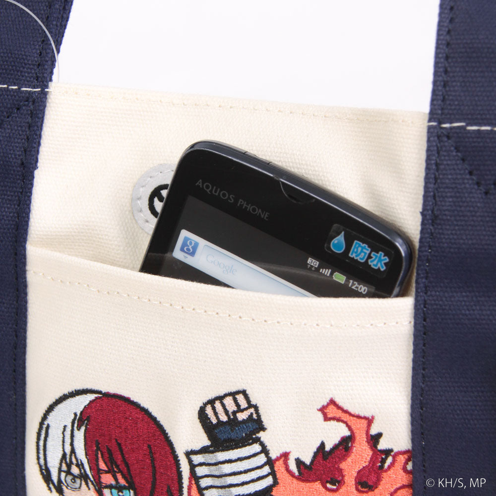 アウトドアプロダクツ OUTDOOR PRODUCTS 【僕のヒーローアカデミア×OUTDOOR PRODUCTS】キーホルダー付きミニキャラトート 轟焦凍×エンデヴァー （ホワイト（轟焦凍×エンデヴァー）） ホワイト（轟焦凍×エンデヴァー）