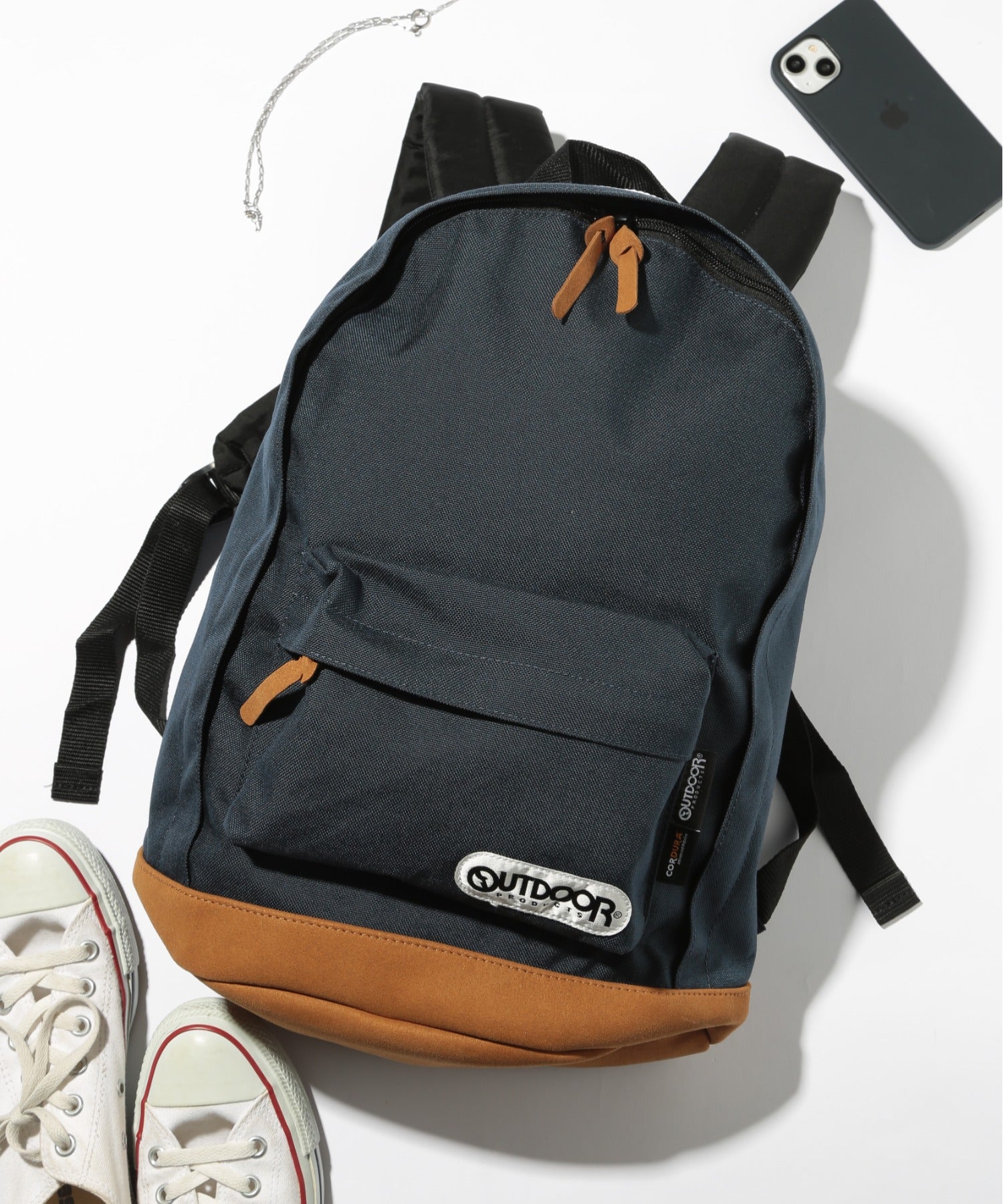 アウトドアプロダクツ OUTDOOR PRODUCTS 【OUTDOOR PRODUCTS】アウトドアプロダクツ 4052EXPT ボトムレザー デイパック リュックサック （ネイビー） ネイビー