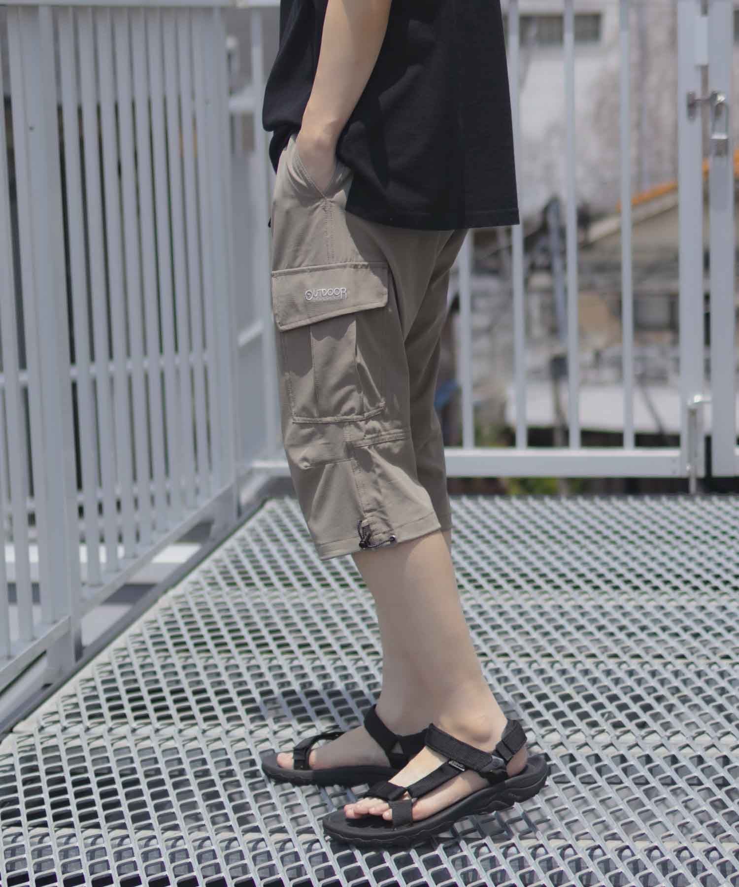 アウトドアプロダクツ OUTDOOR PRODUCTS ポリリップストレッチカーゴクロップドパンツ （ベージュ） ベージュ
