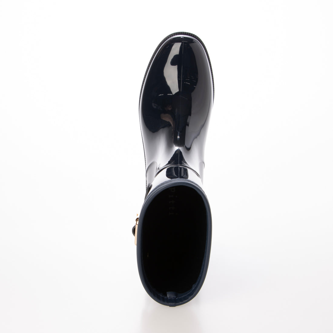 ピッティ Pitti 【WEB限定】バックルベルトレインショートブーツ （ネイビー） ネイビー