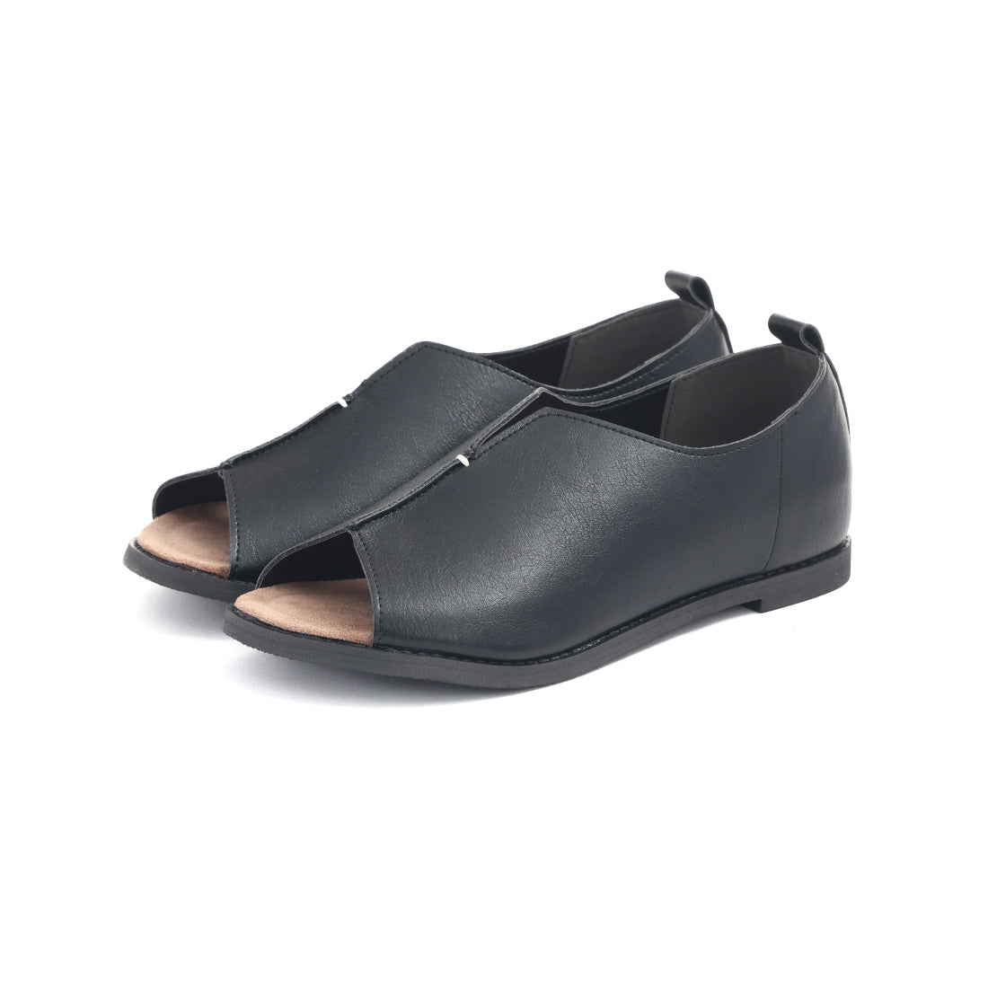PENNY LANE women's sandals V-cut open-toe slip-on 1542 flat