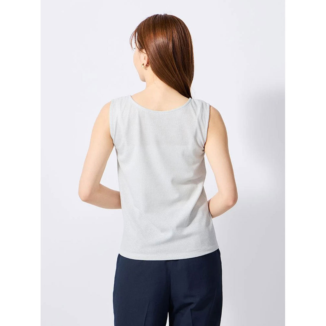 Perfect Suit Factory Round Neck Lame Tank Top