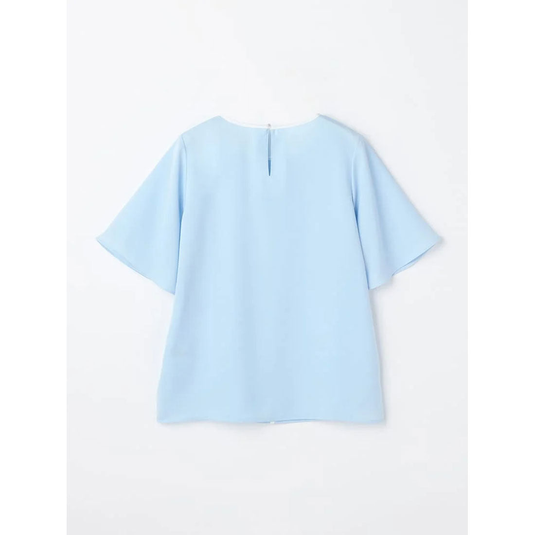 パーフェクトスーツファクトリー Perfect Suit FActory 配色パイピング ブラウス （サックス） サックス