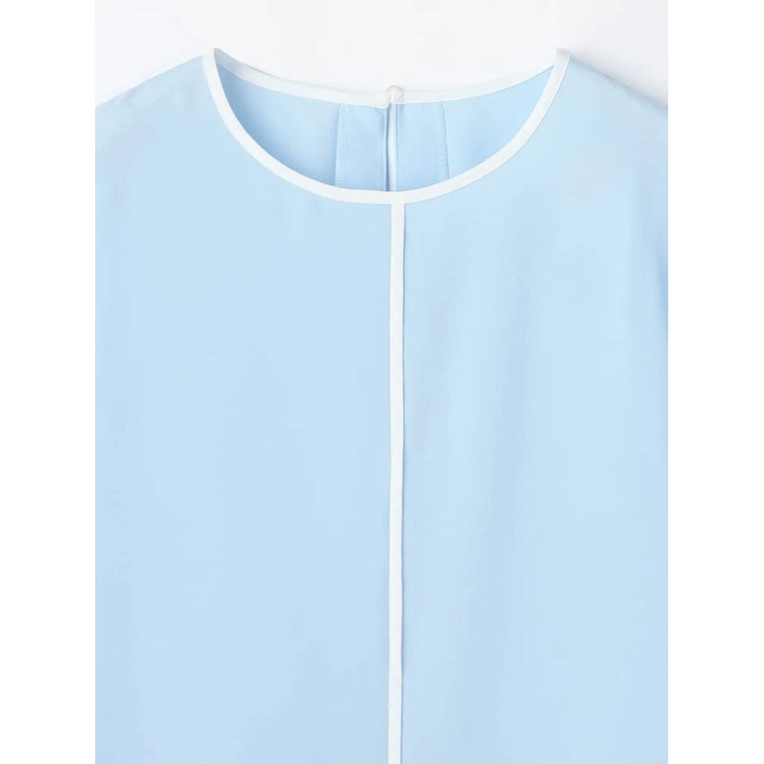 パーフェクトスーツファクトリー Perfect Suit FActory 配色パイピング ブラウス （サックス） サックス