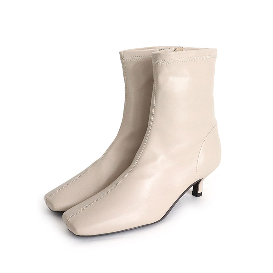 Square-Toe Mid-Length Boots