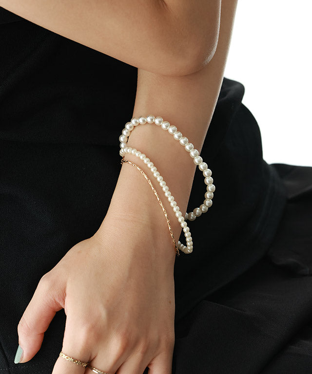 3連マンテルパールブレスレット