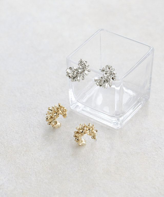 Marvelous by Pierrot Flower Hoop Earrings