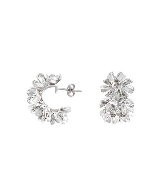 Marvelous by Pierrot Flower Hoop Earrings