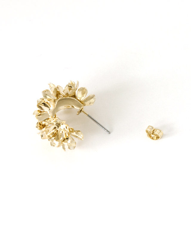 Marvelous by Pierrot Flower Hoop Earrings