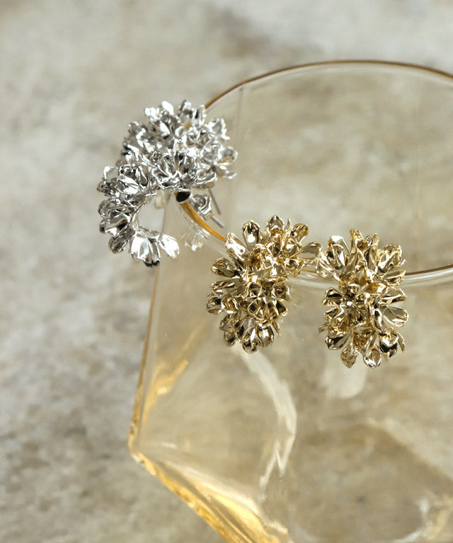 Marvelous by Pierrot Flower Hoop Earrings