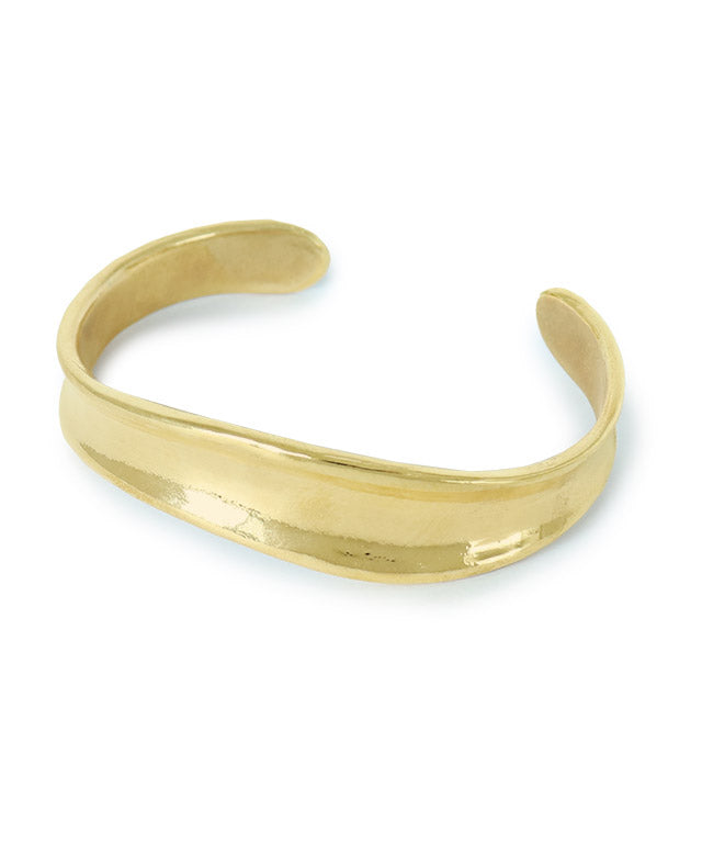 ウェーブプレートバングル （ゴールド） ゴールド