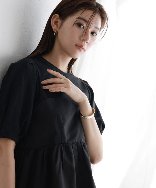 ウェーブプレートバングル （ゴールド） ゴールド