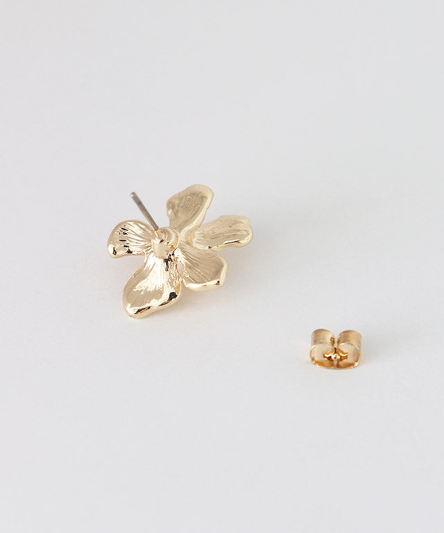 Marvelous by Pierrot Metal Flower Earrings