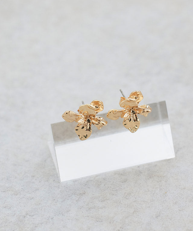 Marvelous by Pierrot Metal Flower Earrings