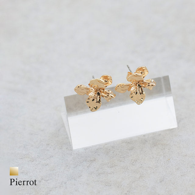 Marvelous by Pierrot Metal Flower Earrings