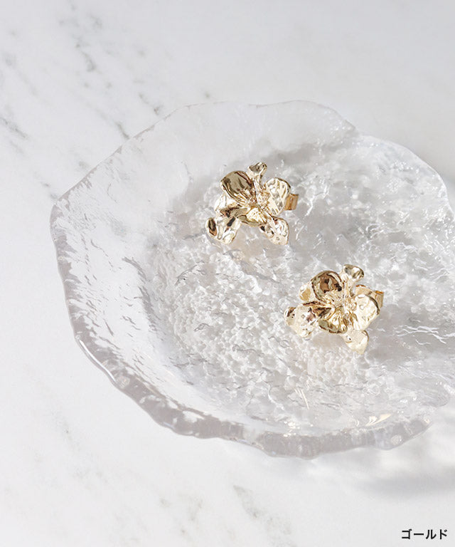 Marvelous by Pierrot Metal Flower Earrings