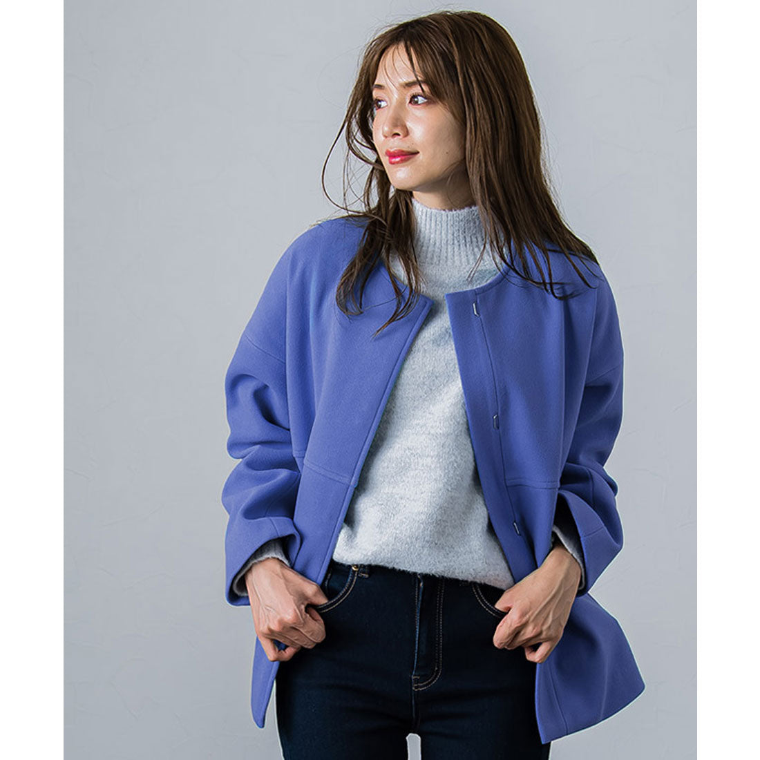 Melton No Color Short Coat