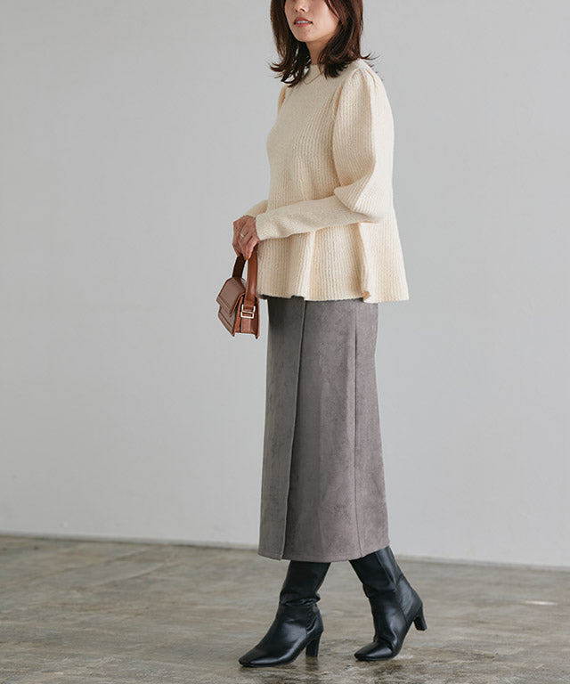 マーベラス バイ ピエロ marvelous by Pierrot カットスエードタイトスカート （アイボリー） 【ノーマル】 アイボリー