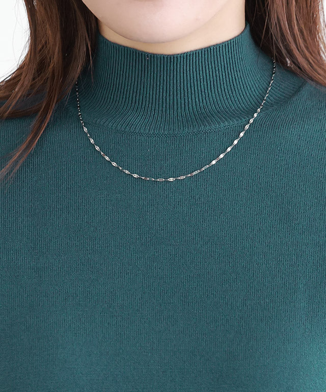 マーベラス バイ ピエロ marvelous by Pierrot ネックが選べるクルミボタンボリューム袖ニット【クルーネック】 （ブラック） ブラック