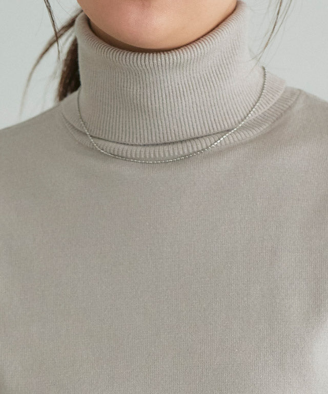 マーベラス バイ ピエロ marvelous by Pierrot ネックが選べるクルミボタンボリューム袖ニット【クルーネック】 （ブラック） ブラック