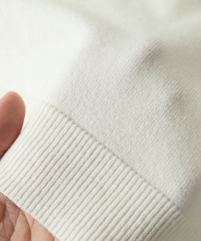 マーベラス バイ ピエロ marvelous by Pierrot ネックが選べるクルミボタンボリューム袖ニット【クルーネック】 （ブラック） ブラック