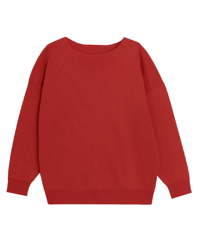 Selectable Neck Multi-functional Knit Pullover [Boat Neck]
