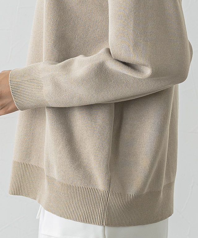Selectable Neck Multi-functional Knit Pullover [Boat Neck]