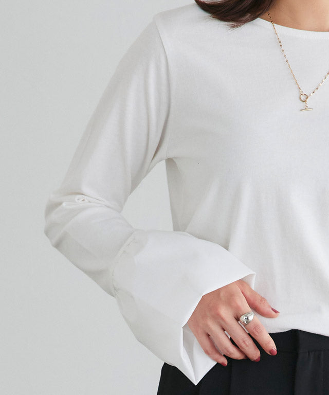 Balloon Cuff Cut Pullover