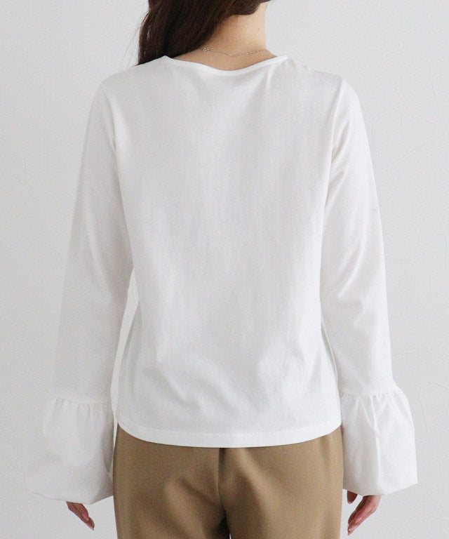 Balloon Cuff Cut Pullover