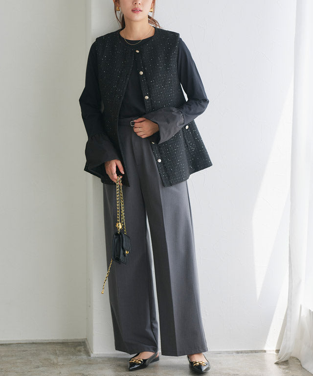 Balloon Cuff Cut Pullover