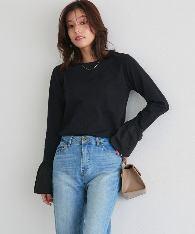 Balloon Cuff Cut Pullover