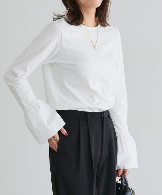 Balloon Cuff Cut Pullover