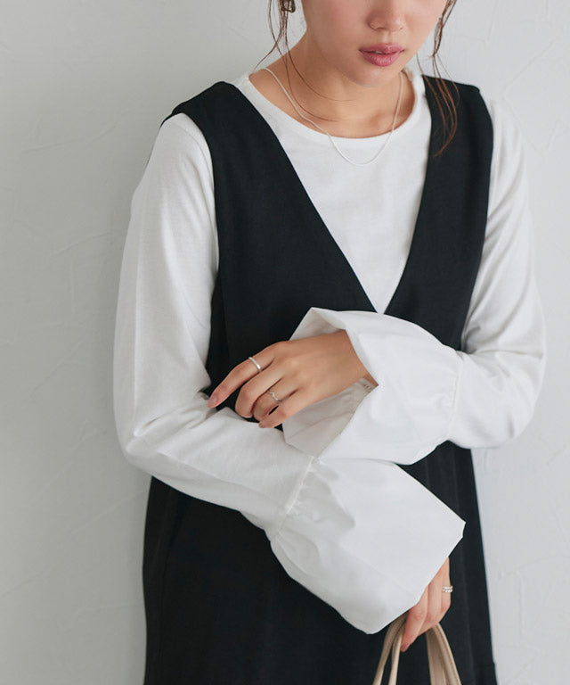 Balloon Cuff Cut Pullover