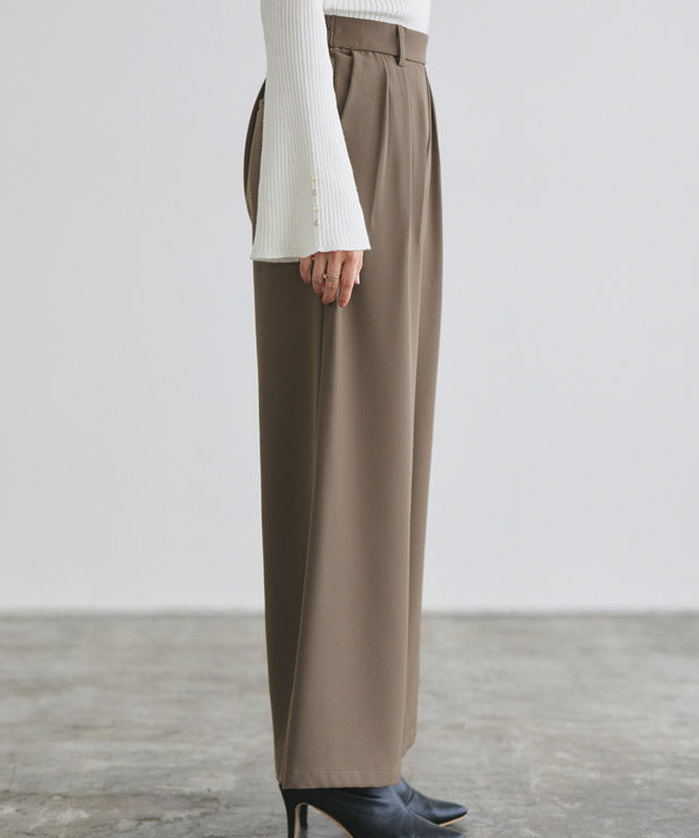 マーベラス バイ ピエロ marvelous by Pierrot 細見えタックワイドパンツ