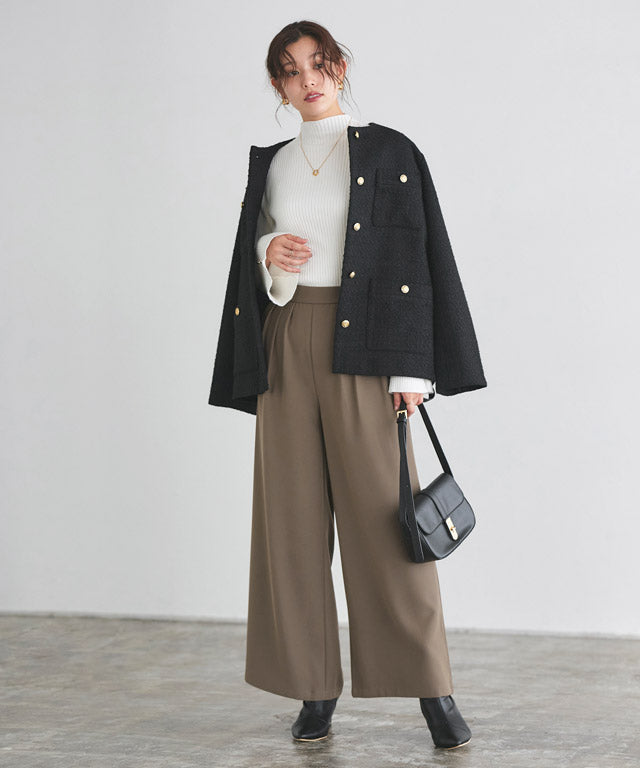 マーベラス バイ ピエロ marvelous by Pierrot 細見えタックワイドパンツ