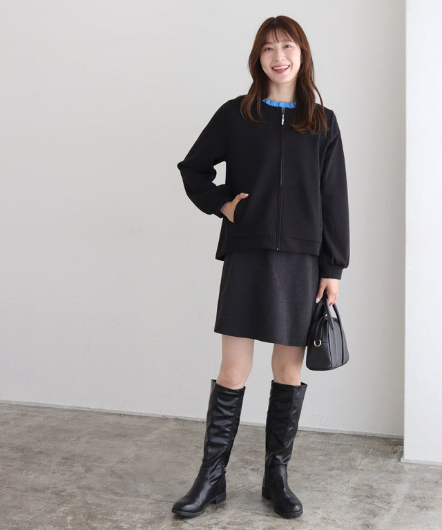 Marvelous by Pierrot Pair Skin Velour Back Frill Blouson